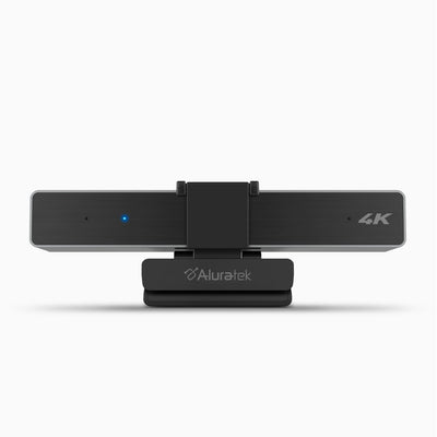 Aluratek 4K HD Webcam Pro 5x Digital Zoom Dual-Stereo Noise-Cancelling Mics front lense cover