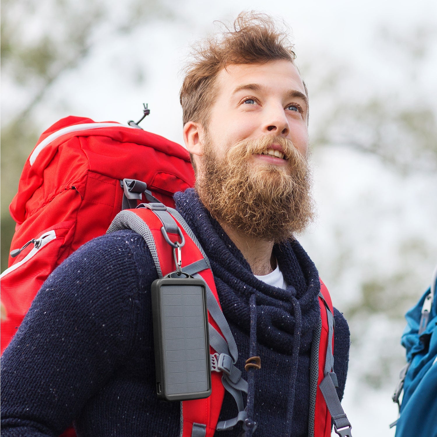 Aluratek 8k Dual USB 2.1A Power Bank with LED Lantern lifestyle backpack