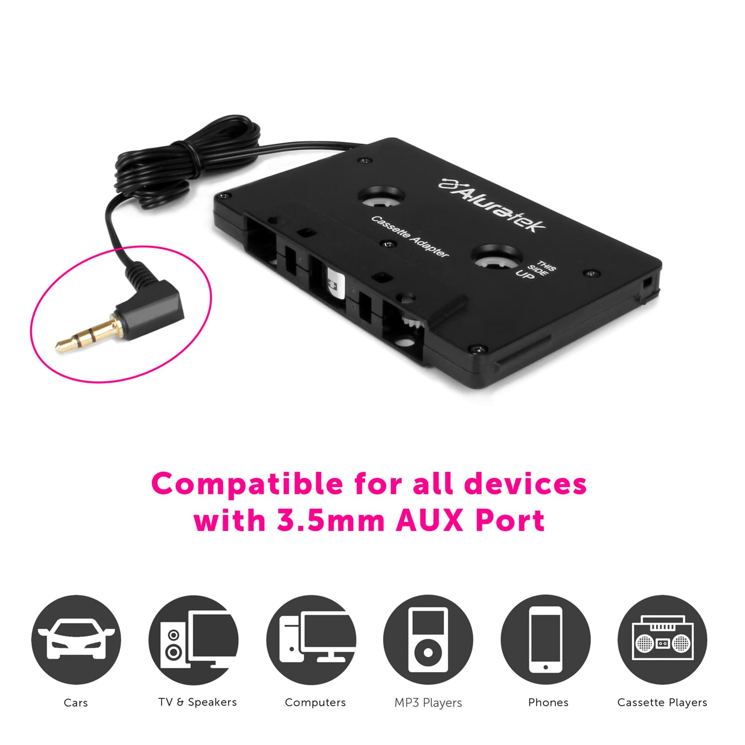 3.5mm AUX Audio Cassette Adapter