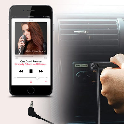 Aluratek AUX Audio Cassette Adapter lifestyle car