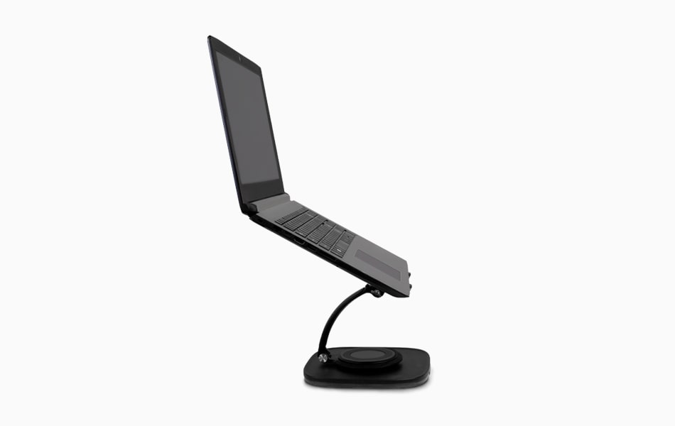 Aluratek Adjustable Ergonomic Laptop Stand 360 Rotating Base Height adjustment