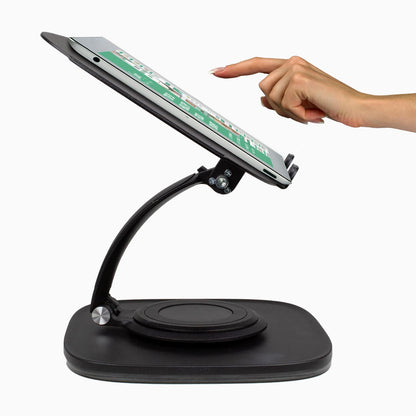 Aluratek Adjustable Ergonomic Laptop Stand 360 Rotating Base Ipad