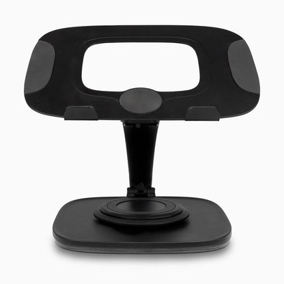 Aluratek Adjustable Ergonomic Laptop Stand 360 Rotating Base front