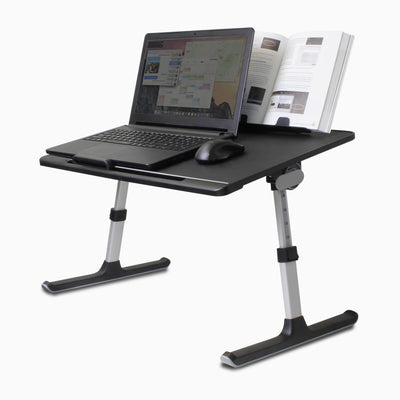 Aluratek Adjustable Laptop Stand Table with electronics