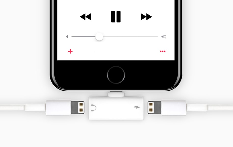 Aluratek Dual-Lightning Adapter for iPhone iPad Lightning AUX Ports