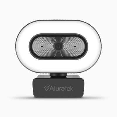 Aluratek HD Webcam Ring Light Auto-Focus Noise-Cancelling Mic Main