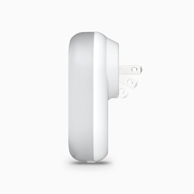 Aluratek LED Nightlight with Dual USB Charging Ports Side