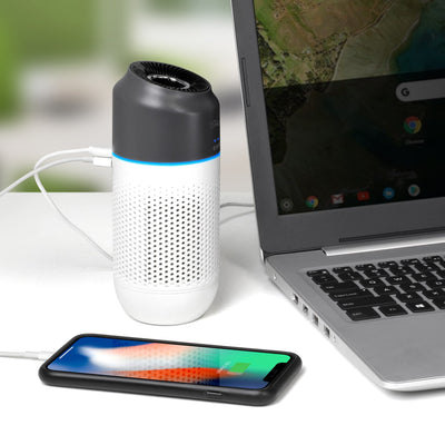 Aluratek Portable HEPA Air Purifier for Personal Spaces and Cars charging