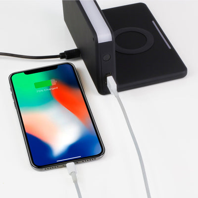 Aluratek Qi Wireless Charging Alarm Clock with Nightlight back detail