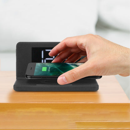 Aluratek Qi Wireless Charging Alarm Clock with Nightlight qiclock
