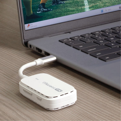 Aluratek Streamcast Mobile Wireless Type-C to HDMI Streaming Kit Lifestyle Laptop