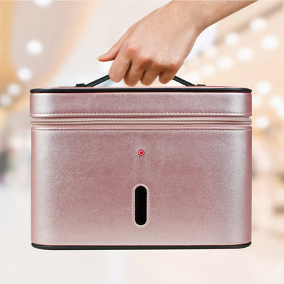 Aluratek UVC Sterilization Bag PINK lifestyle hand carry