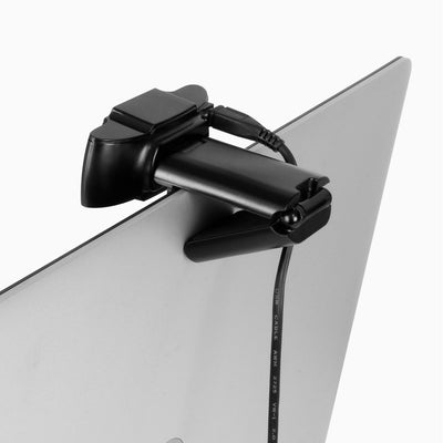 Aluratek Ultra 2K HD Webcam Auto-Focus Dual-Stereo Noise-Cancelling Mics back angle Laptop