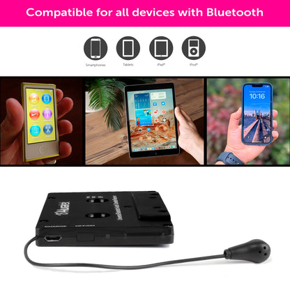 Aluratek Universal Bluetooth Audio Cassette Receiver with Microphone Bluetooth Connections