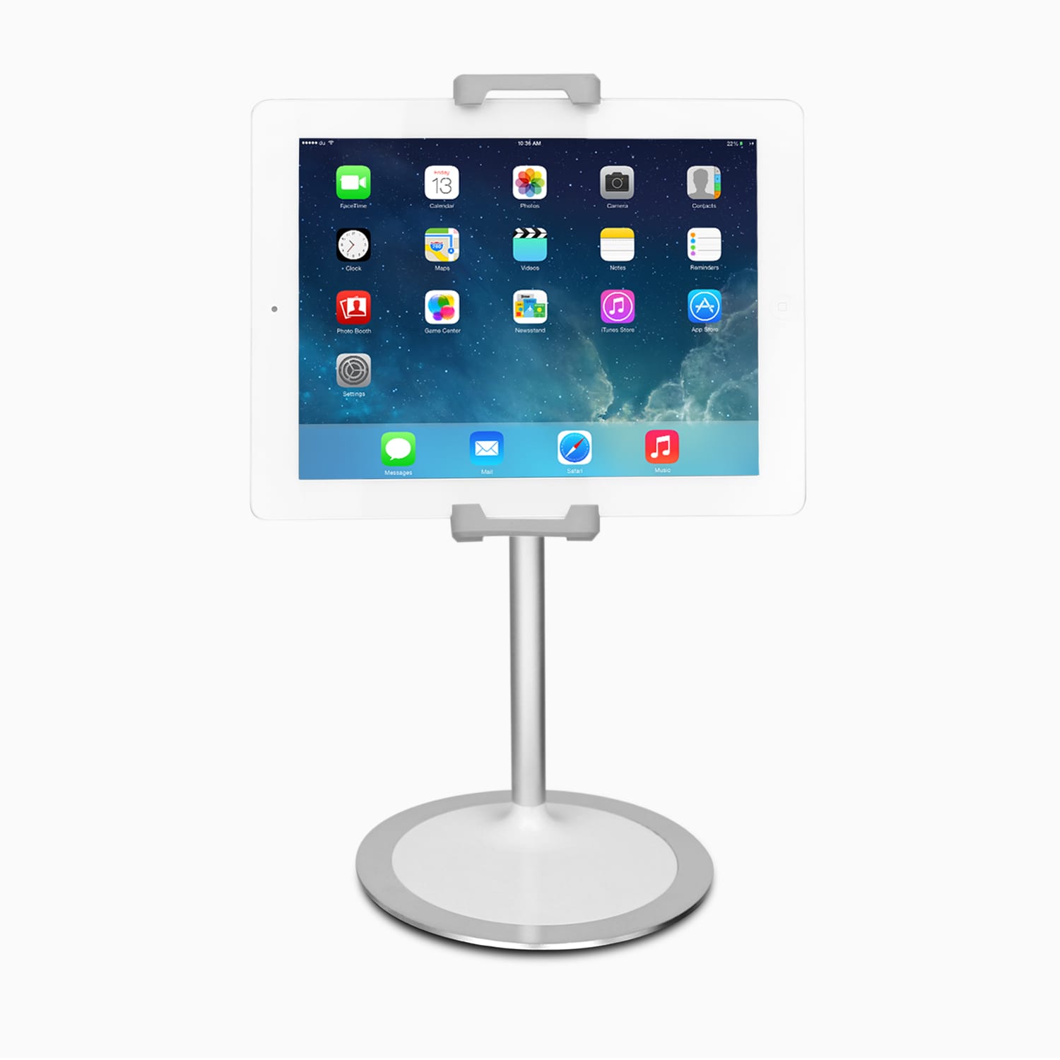 Aluratek Universal Desktop Smartphone and Tablet Stand front iPad