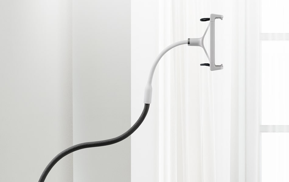 Aluratek Universal Smartphone Tablet Flex Mount white Highly Flexible
