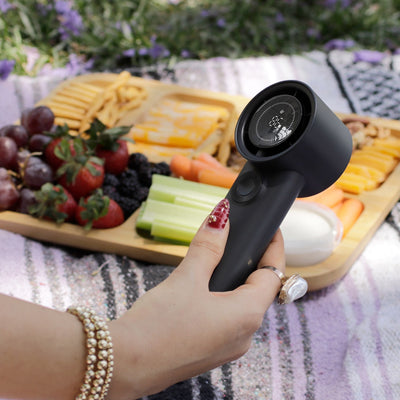 Aluratek Vortex Go Handheld Rechargeable Fan Picnic
