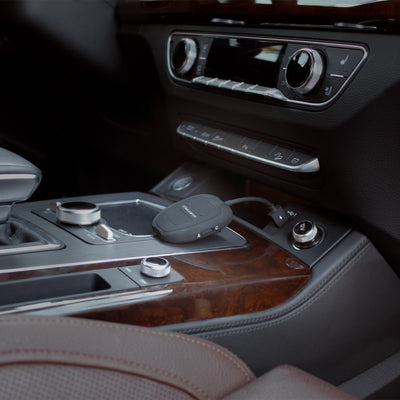 Aluratek Wireless Adapter for Apple CarPlay Android Auto Angle lifestyle Car