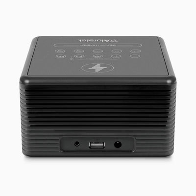 Aluratek Wireless Charging FM Clock Radio with Bluetooth Streaming back