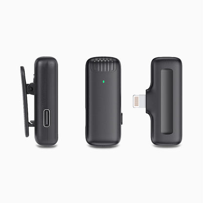 Aluratek Wireless USB-C Vlogging Lapel Microphone with Charging Case Transmitter sides