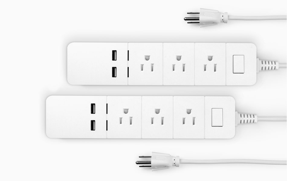 Aluratek eco4life SmartHome WiFi 3-Port Surge Strip with USB Charging Ecosystem