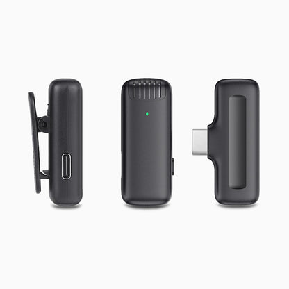Wireless USB-C Vlogging Lapel Microphone with Charging Case