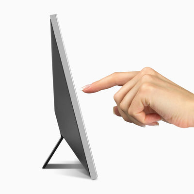 Auratek 10-inch silver ips touchscreen wifi digital photo frame 16gb side