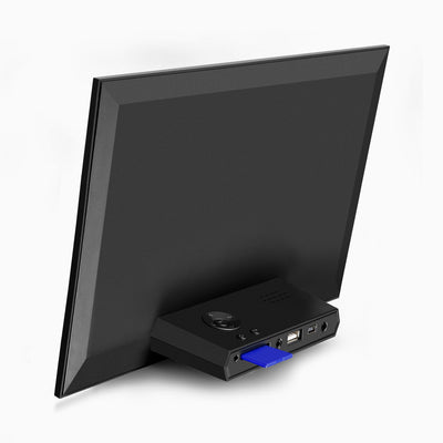 aluratek 10 slim digital photo frame automatic slideshow back angle