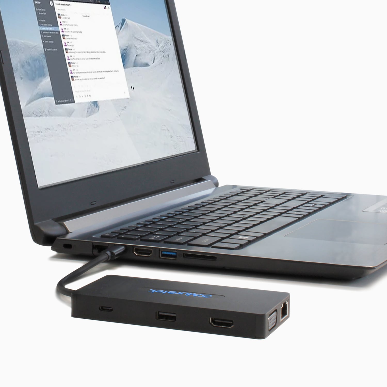 USB Type-C 100W PD Multimedia Hub and Card Reader with HDMI/VGA