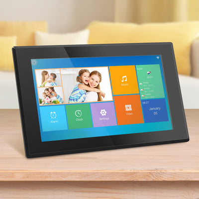 aluratek 15-inch ips touchscreen wifi digital photo frame 16gb interface