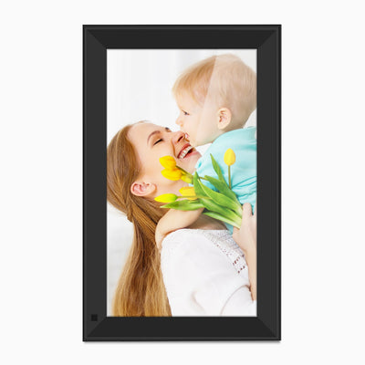 aluratek 15-inch ips touchscreen wifi digital photo frame auto rotation motion sensor 32gb vertical