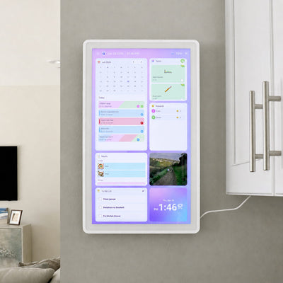 21.5" Smart WiFi Digital Calendar and Photo Frame with Touchscreen IPS LCD Display, Auto Rotation, Light Sensor and 32GB Built-in Memory