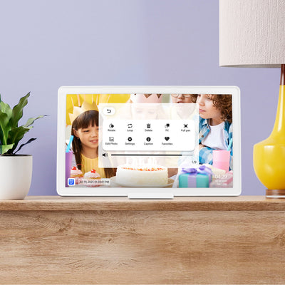 21.5" Smart WiFi Digital Calendar and Photo Frame with Touchscreen IPS LCD Display, Auto Rotation, Light Sensor and 32GB Built-in Memory