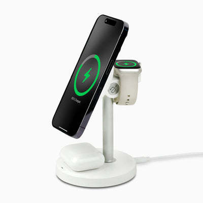 aluratek 3-in-1 qi2 magsafe wireless 15w charging stand accessories