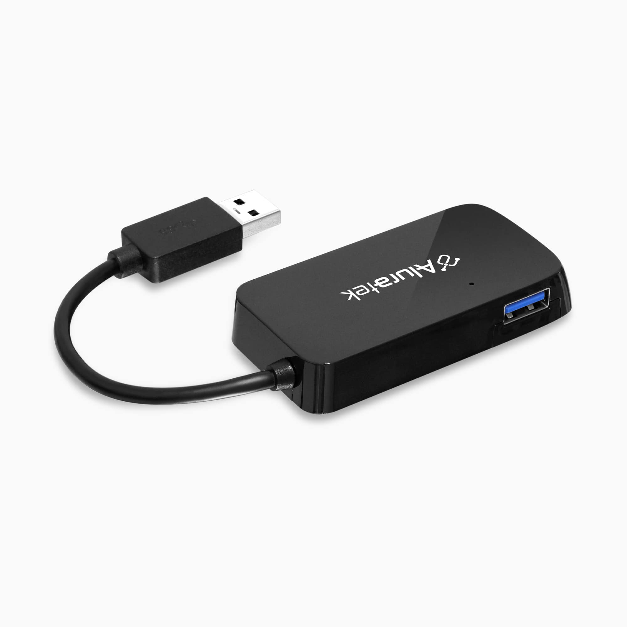 4-Port USB 3.0 SuperSpeed Hub with Attached Cable