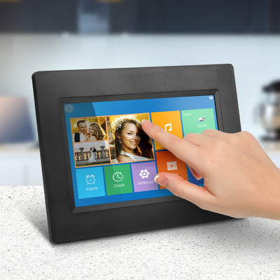 aluratek 7-inch ips touchscreen wifi digital photo frame 8gb main menu