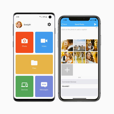 aluratek 7-inch ips touchscreen wifi digital photo frame 8gb smartphones
