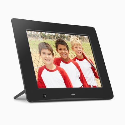 aluratek 8 digital photo frame motion sensor 4gb angle
