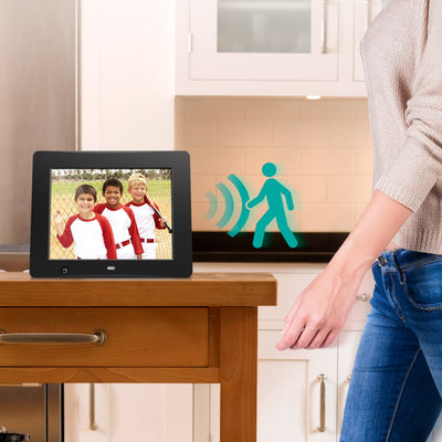 aluratek 8 digital photo frame motion sensor 4gb lifestyle