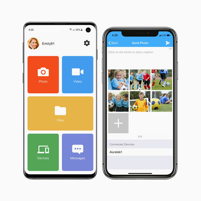 aluratek 8-inch ips touchscreen wifi digital photo frame 16gb smartphones