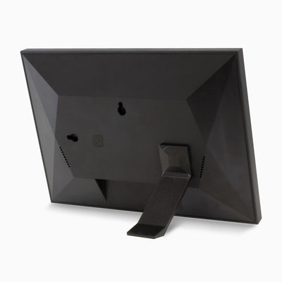 Black computer monitor on a white background