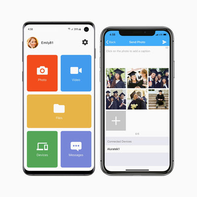 Aluratek 9-inch touchscreen wifi digital photo frame motion sensor 16gb smartphones