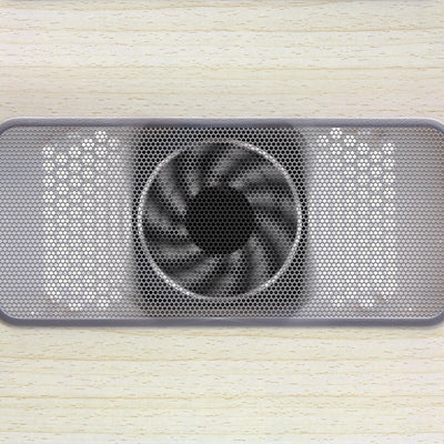 Aluratek Adjustable Ergonomic Laptop Cooling Table with Fan close up