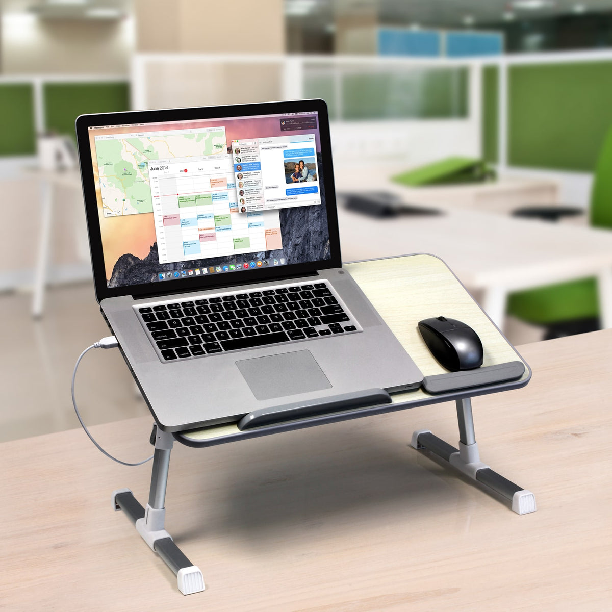 Adjustable Laptop Cooling Table – Built-in Cooling Fan – Aluratek