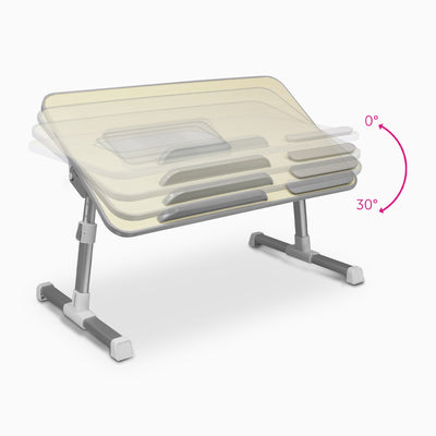 Aluratek Adjustable Ergonomic Laptop Cooling Table with Fan tilt ghosted