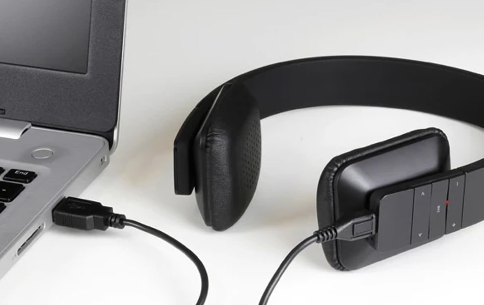 aluratek Headphone bluetooth wireless stereo black viewer Charging