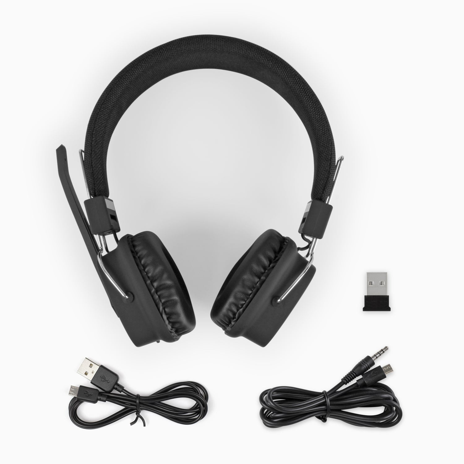 Bluetooth Wireless Stereo Headset with Boom Microphone and Bluetooth Dongle
