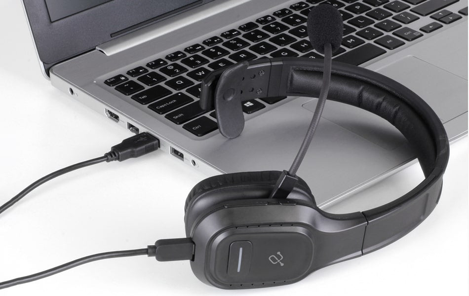 aluratek Headphone bluetooth wireless stereo microphone viewer Rechargeable Battery