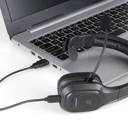 aluratek Headphone bluetooth wireless stereo microphone viewer charging