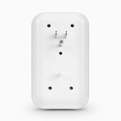 Aluratek Nightlight 4x outlet dual USB light sensor back